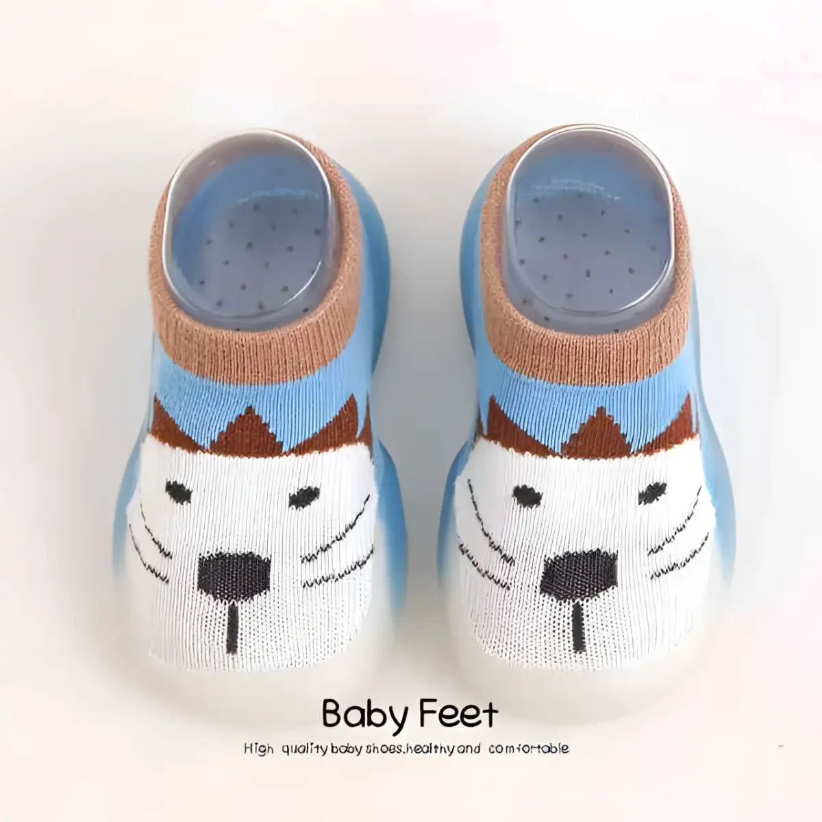 Animal Sock Shoes - Blue Otter - 0-6 Months - Grookz Shoes