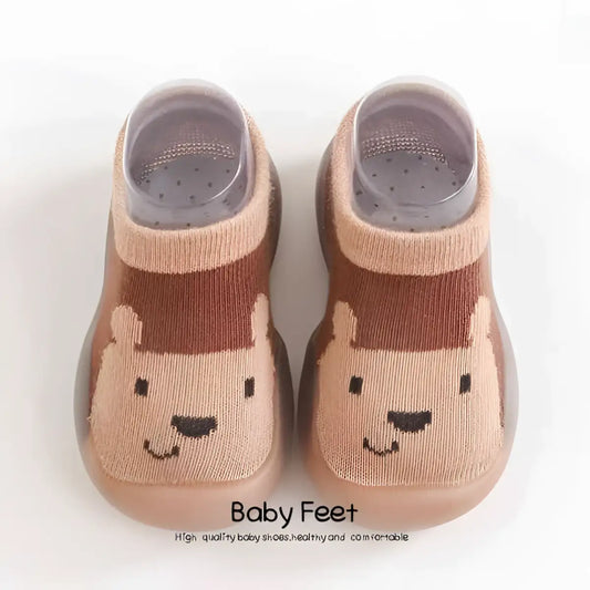Animal Sock Shoes - Brown Bear - 0-6 Months - Grookz Shoes