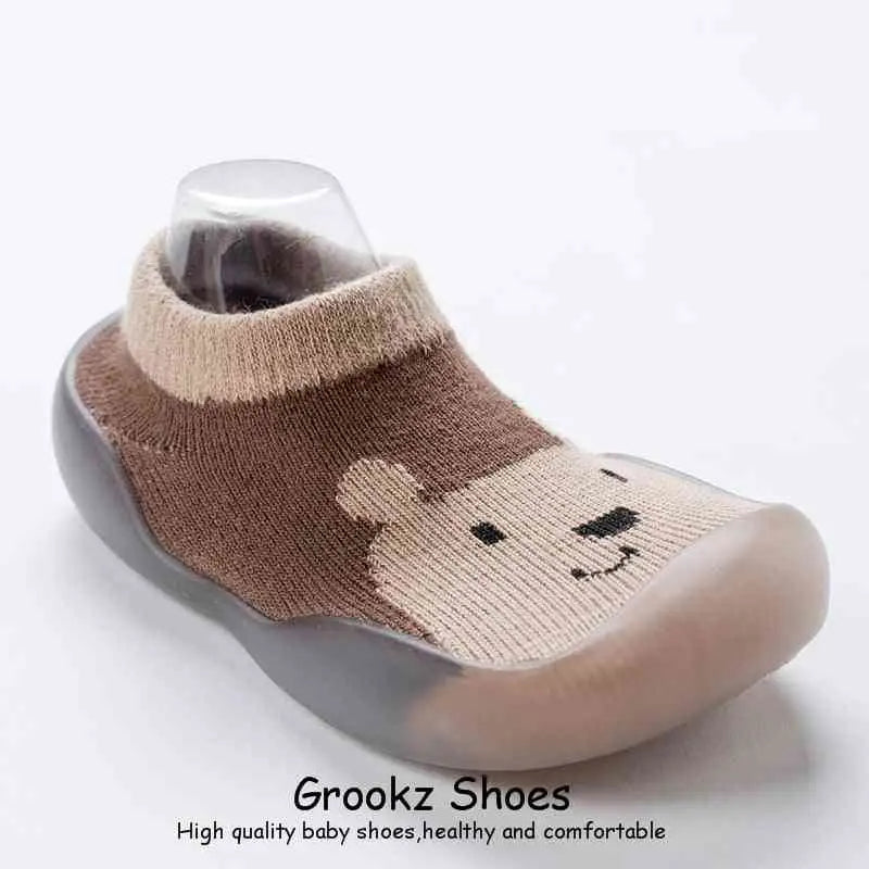 Animal Sock Shoes - Brown Bear - Grookz Shoes