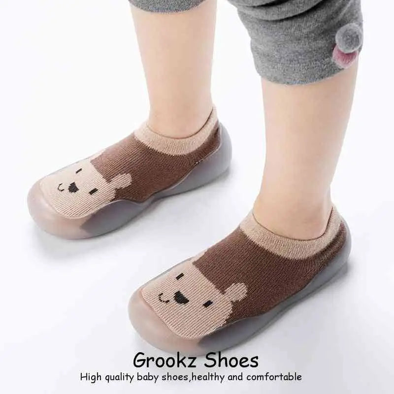 Animal Sock Shoes - Brown Bear - Grookz Shoes