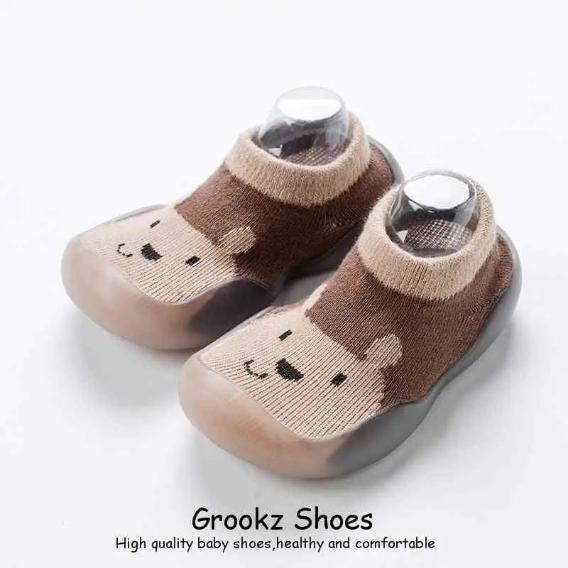 Animal Sock Shoes - Brown Bear - Grookz Shoes