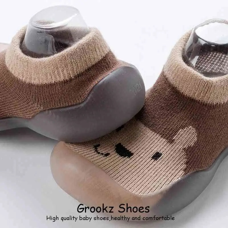 Animal Sock Shoes - Brown Bear - Grookz Shoes