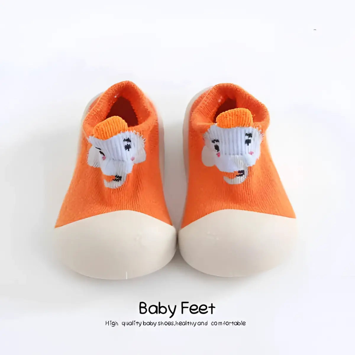 Animal Sock Shoes - Orange Dog - 0-6 Months - Grookz Shoes