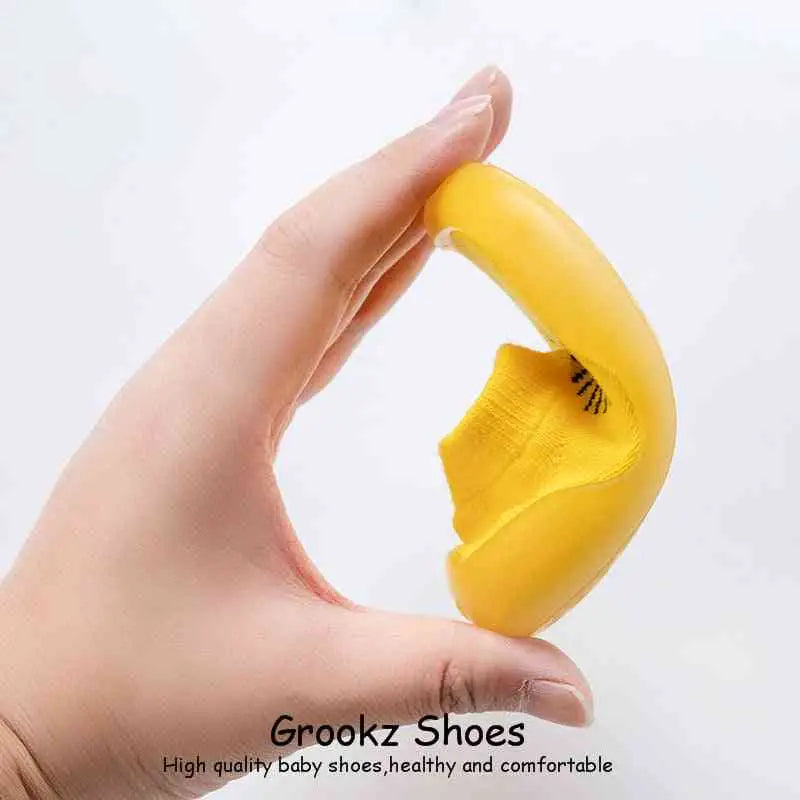 Animal Sock Shoes - Yellow Lion - Grookz Shoes