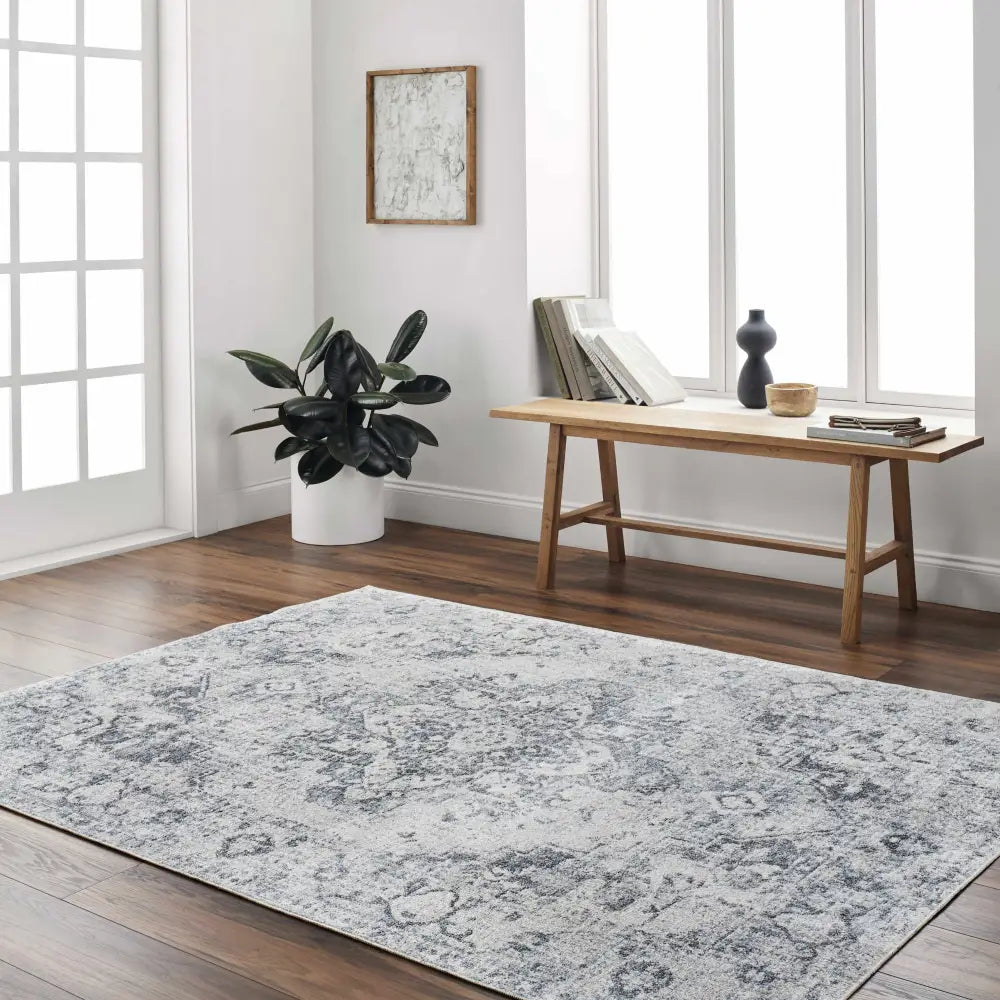 Ankti Aqua Washable Area Rug - Boutique Rugs