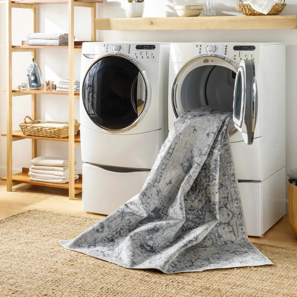 Ankti Aqua Washable Area Rug - Boutique Rugs