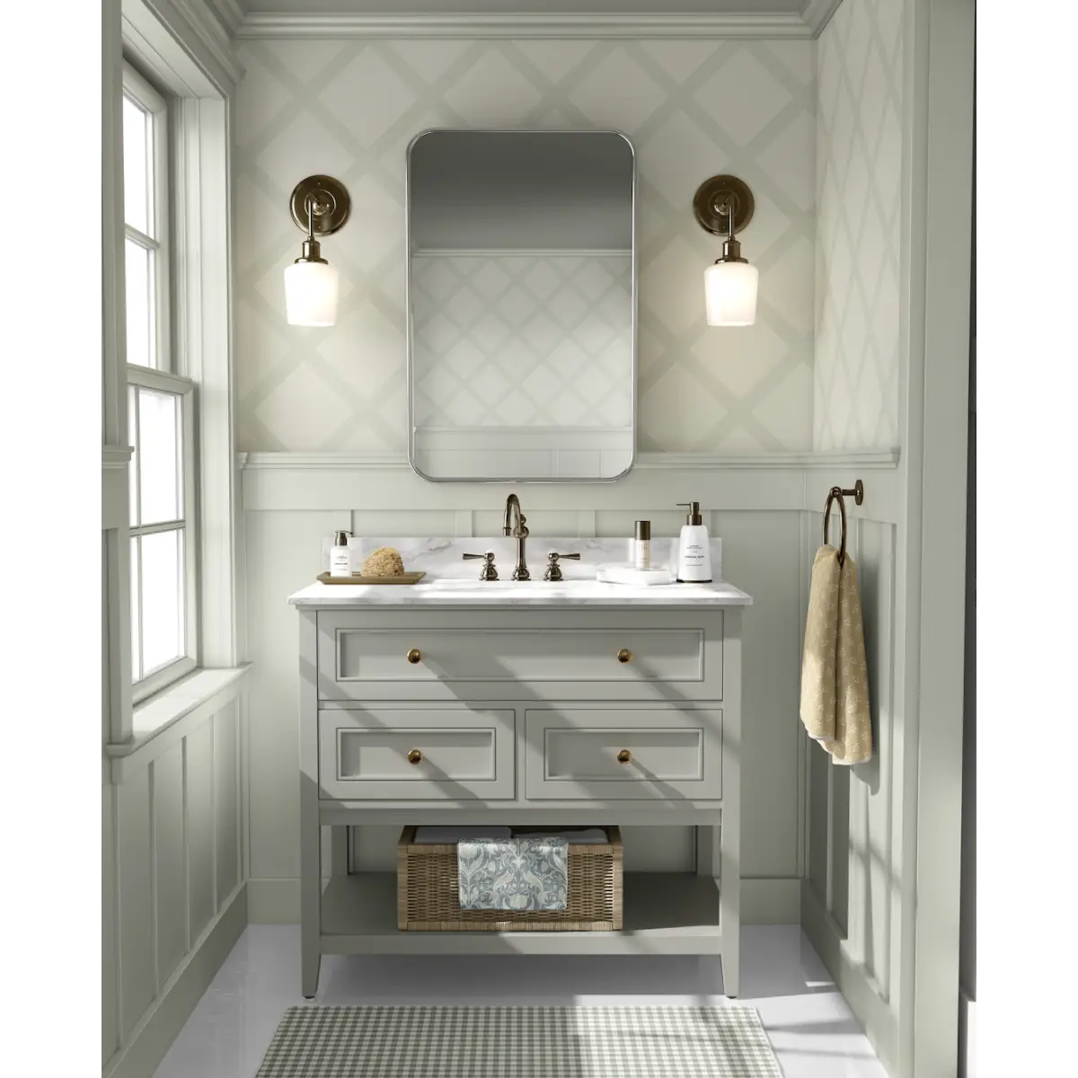 Annie Diamond Plaid Wallpaper by Ali Anni - Loomwell Home Goods