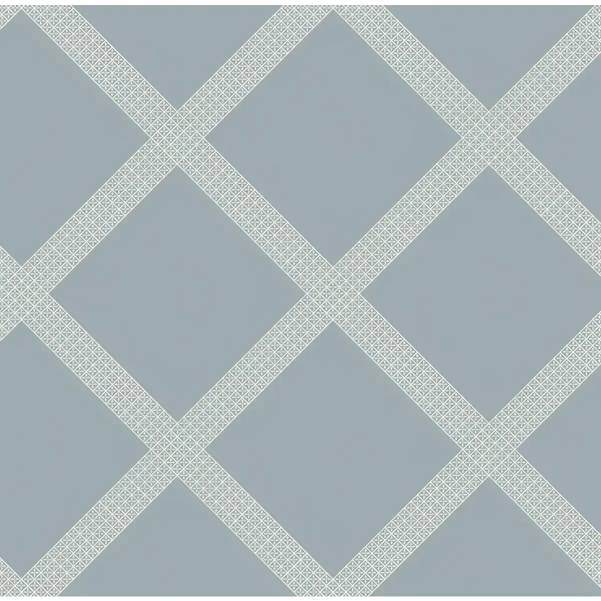 Annie Diamond Plaid Wallpaper by Ali Anni - Sample 1 foot by 1 foot / Blue - Loomwell Home Goods