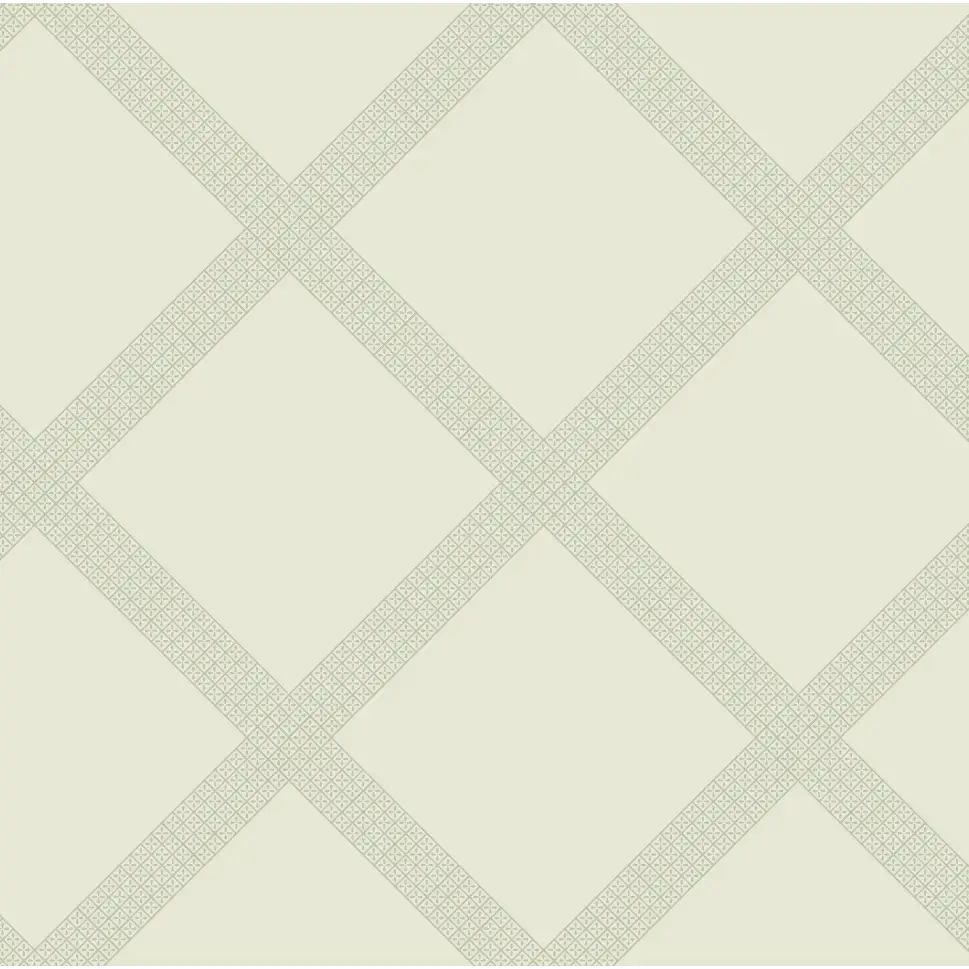 Annie Diamond Plaid Wallpaper by Ali Anni - Sample 1 foot by 1 foot / Green - Loomwell Home Goods