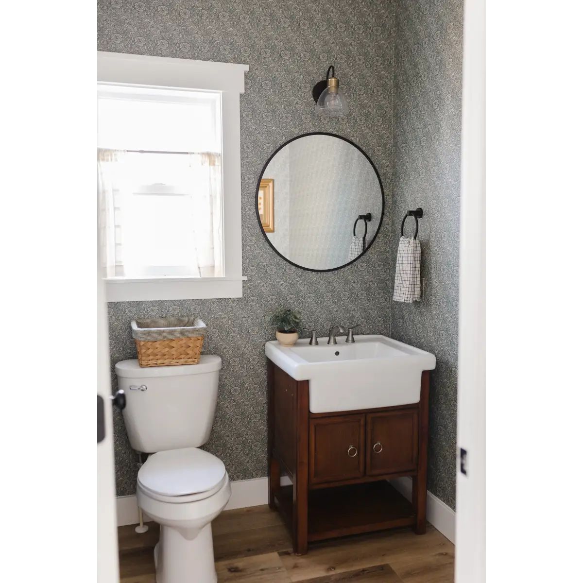 Annika Floral Wallpaper - Detailed Traditional Floral - by Bear Bell - Loomwell Home Goods