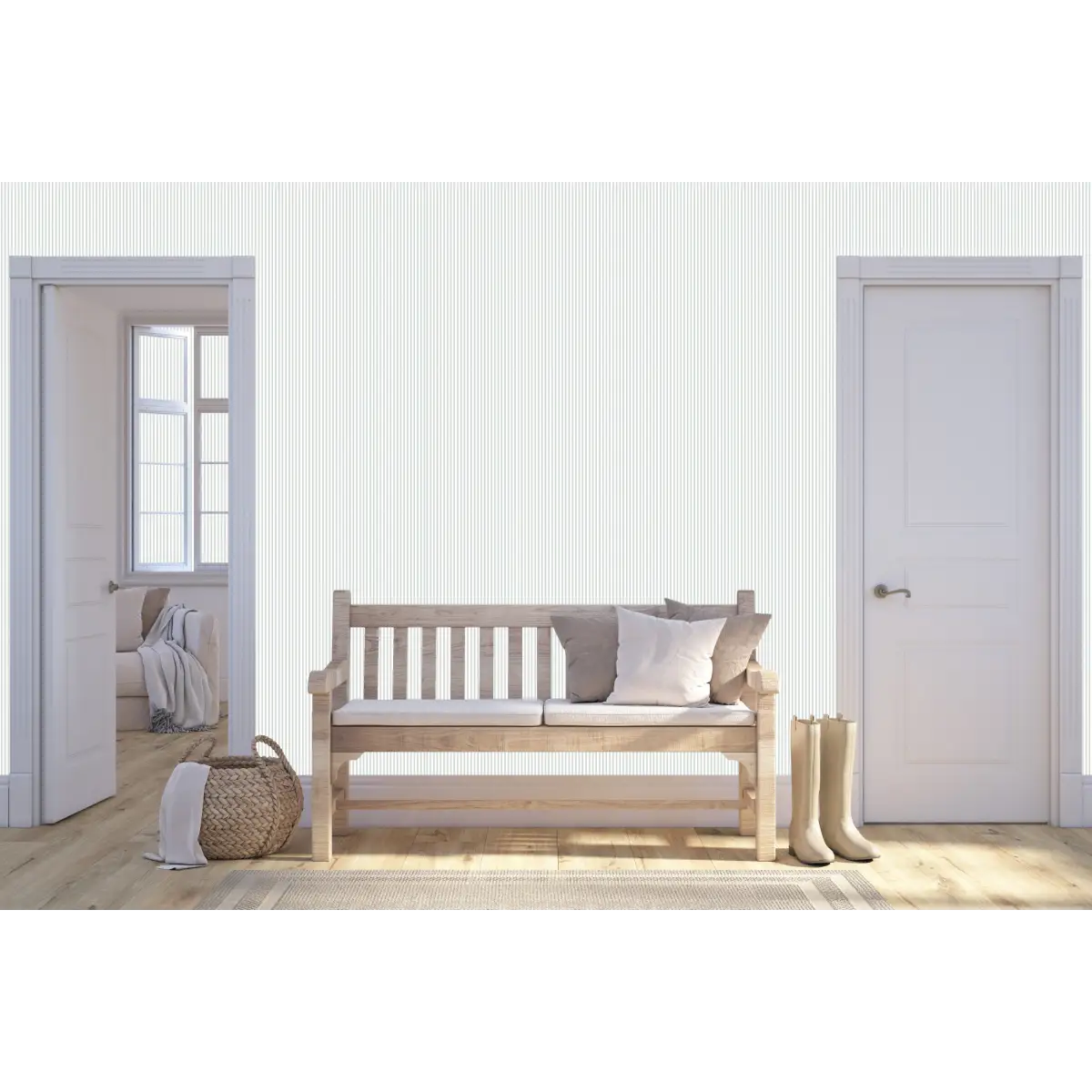 Ansel Wallpaper - Pastel Mini Stripe - by Studio Stephie - Loomwell Home Goods