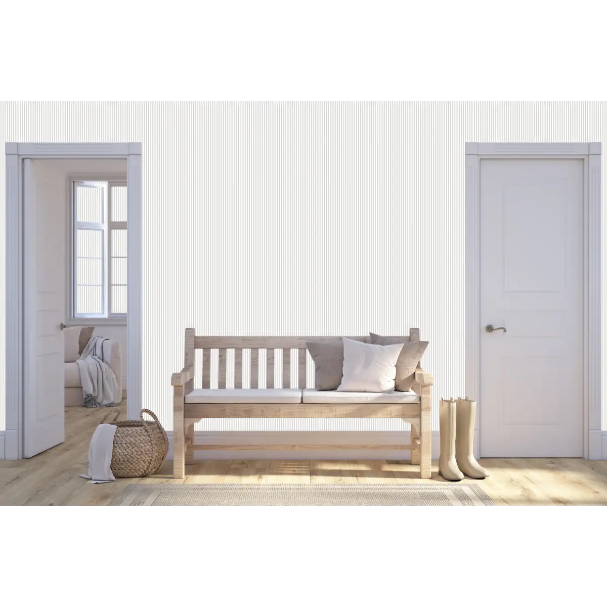 Ansel Wallpaper - Pastel Mini Stripe - by Studio Stephie - Loomwell Home Goods