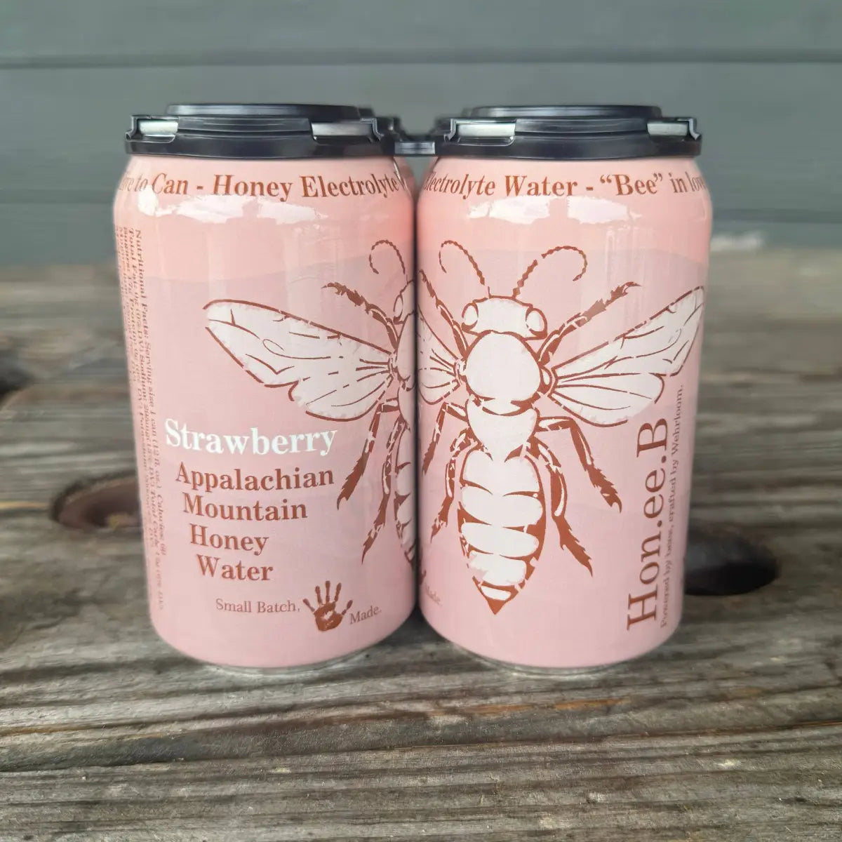 Flavored Sparkling Water with Honey - Strawberry - with Electrolytes - Wehrloom Honey