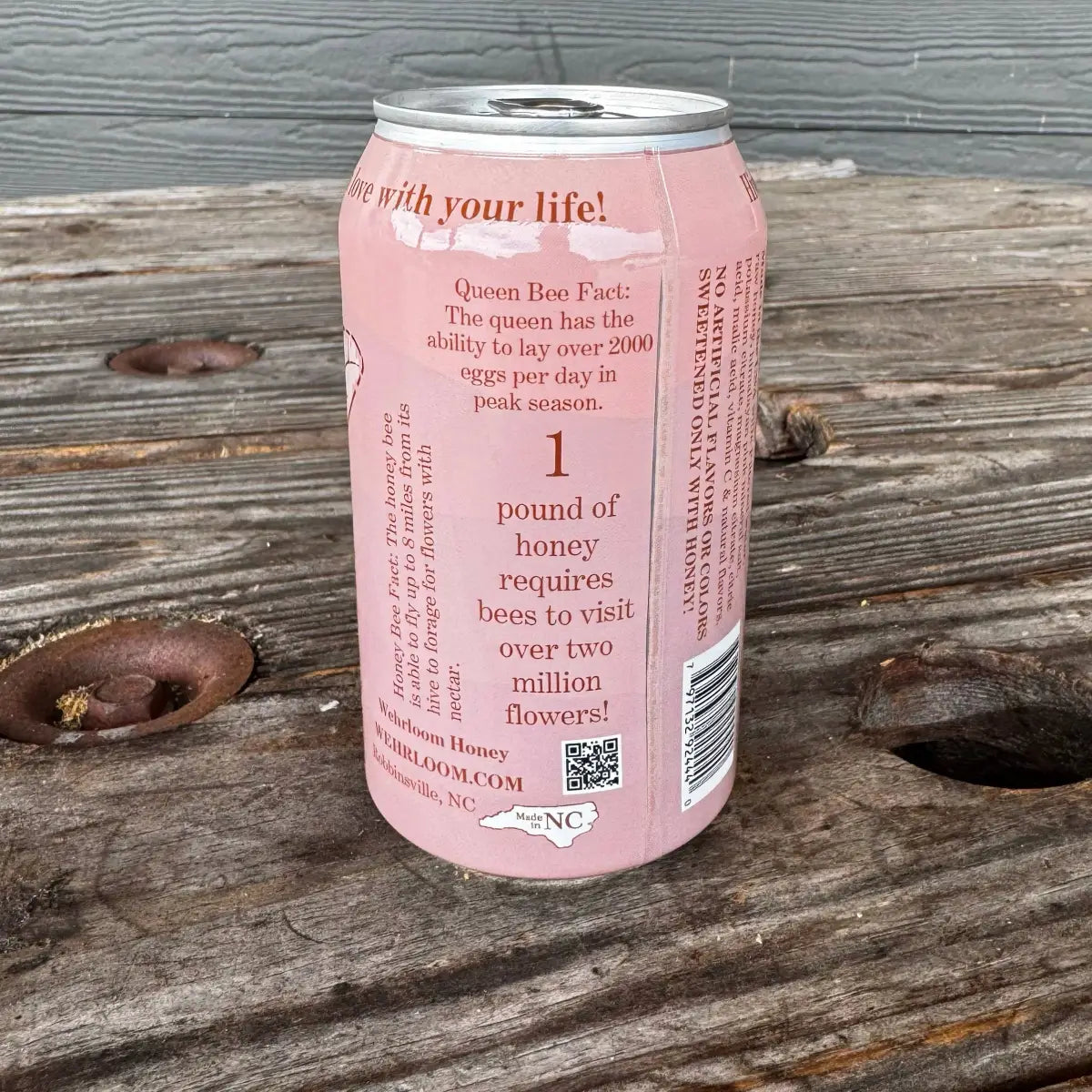 Flavored Sparkling Water with Honey - Strawberry - with Electrolytes - Wehrloom Honey