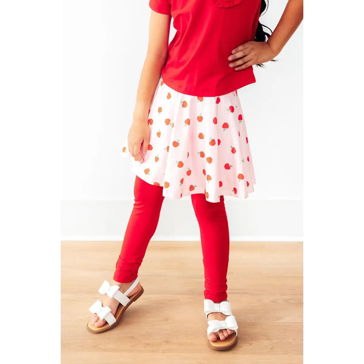 An Apple a Day Twirl Skirt with Leggings - Mila & Rose ®