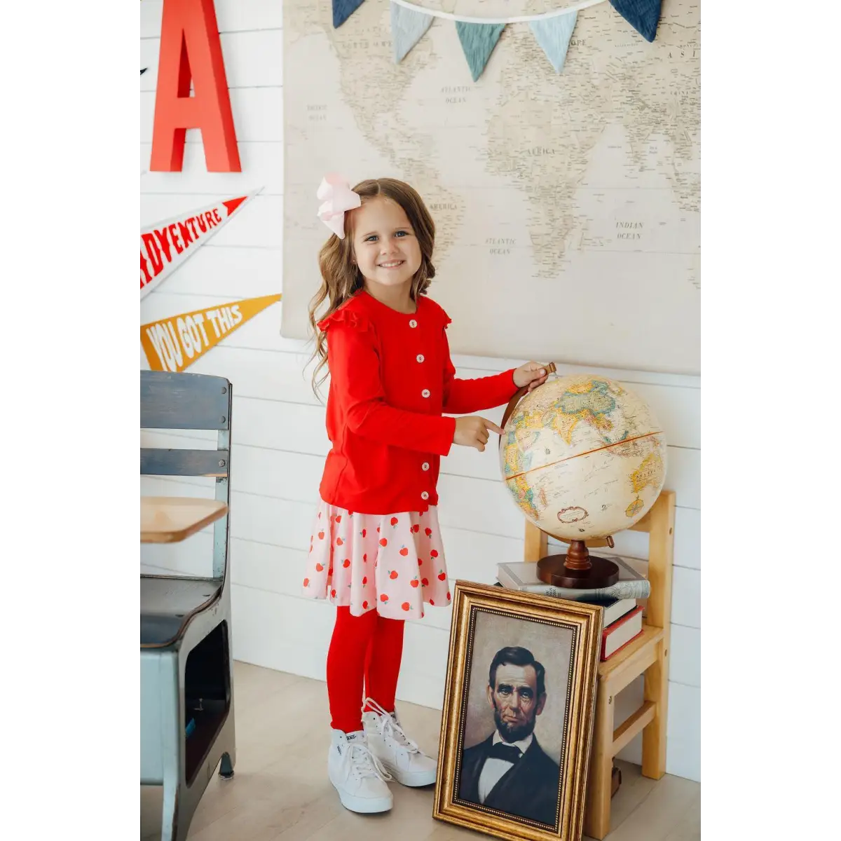 An Apple a Day Twirl Skirt with Leggings - Mila & Rose ®