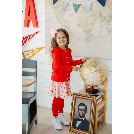 An Apple a Day Twirl Skirt with Leggings - Mila & Rose ®