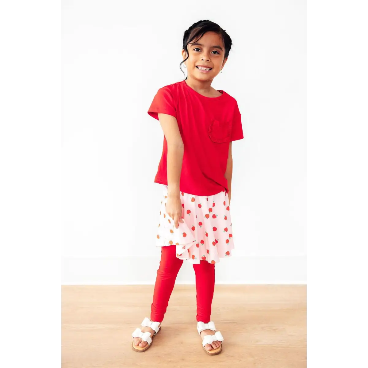 An Apple a Day Twirl Skirt with Leggings - Mila & Rose ®
