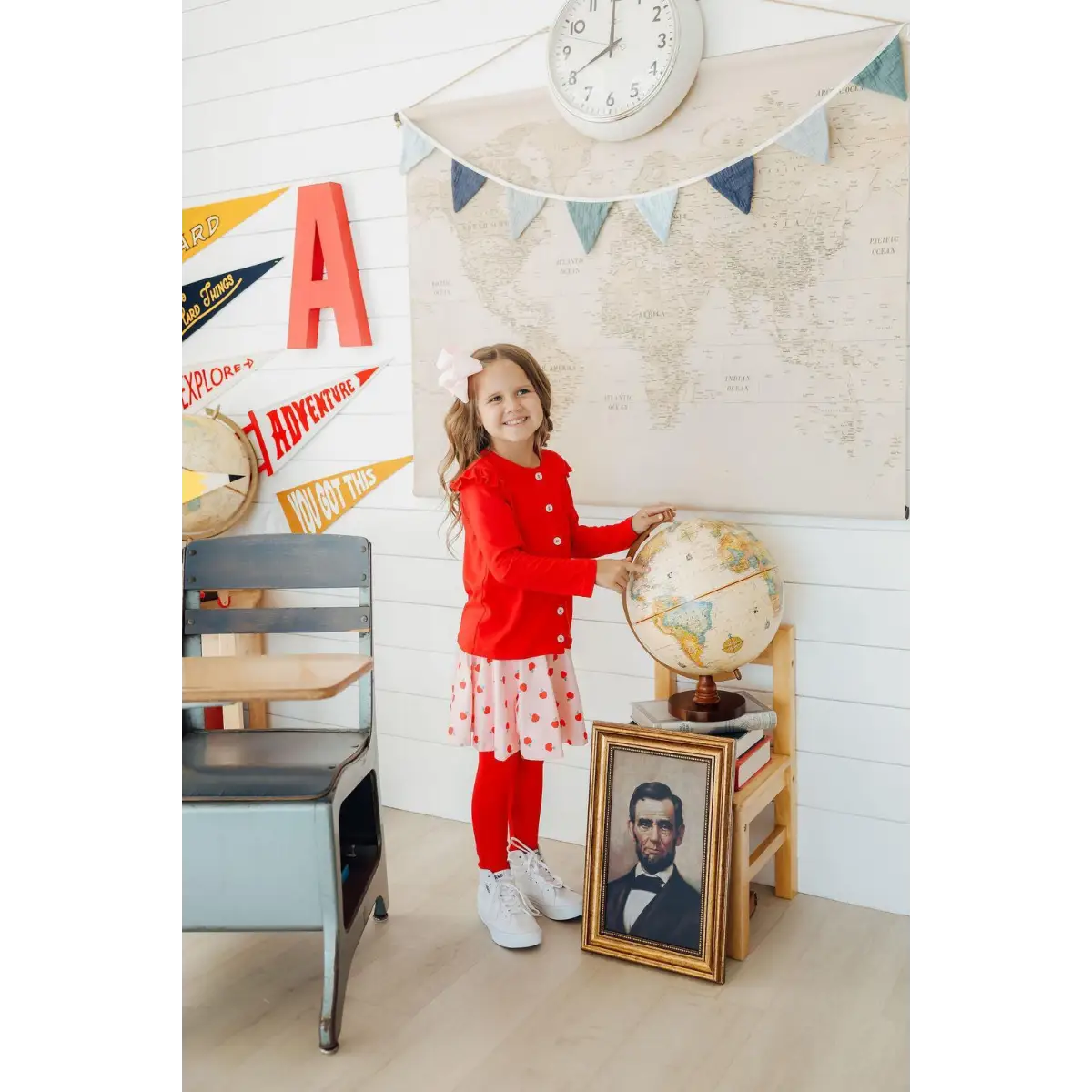 An Apple a Day Twirl Skirt with Leggings - Mila & Rose ®