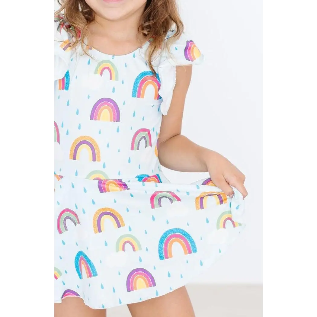 Twirl Leotard with Skirt - April Showers - Rainbow - Mila & Rose ®