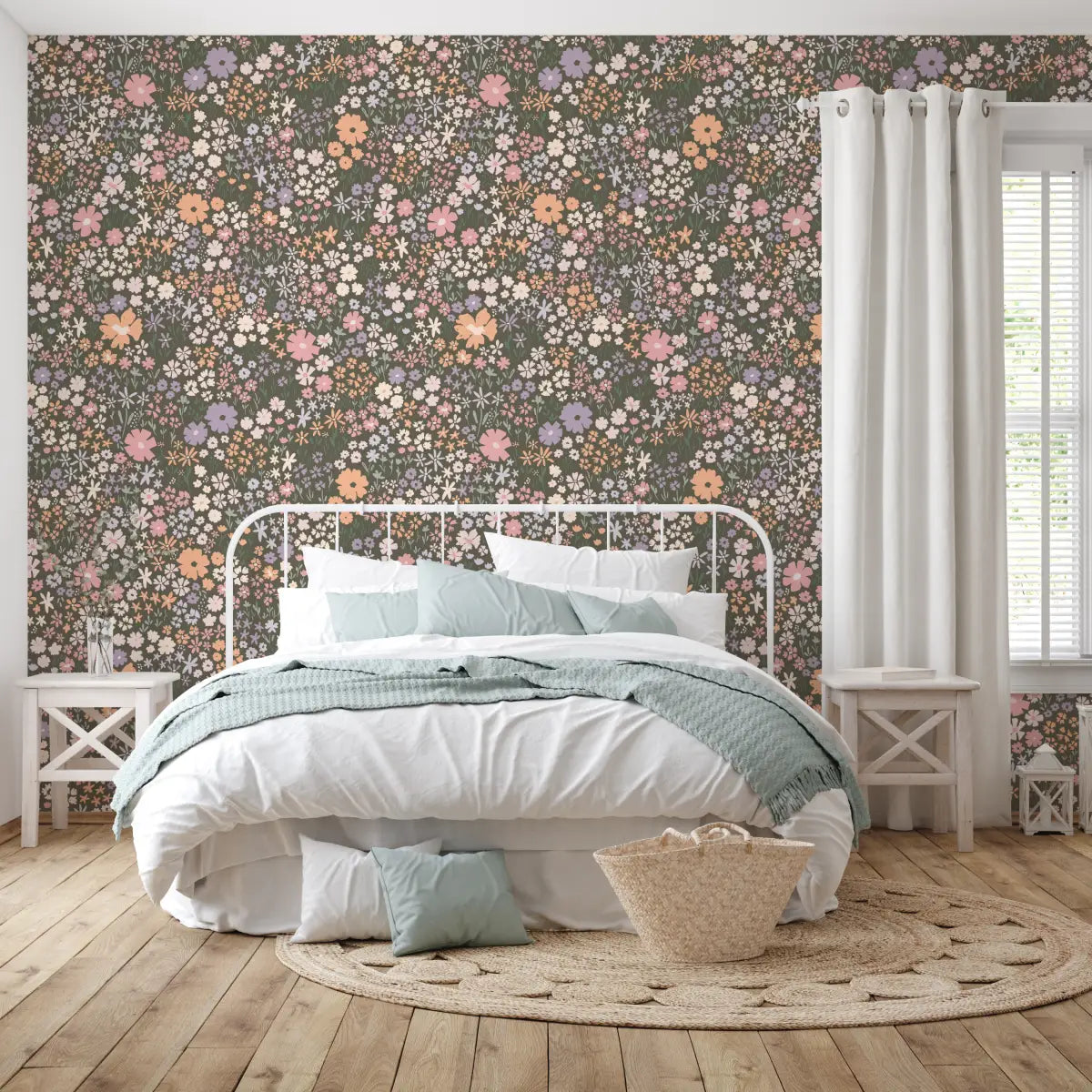 April Wallpaper - Meadow Flowers - by Antonela Fulir - Loomwell Home Goods