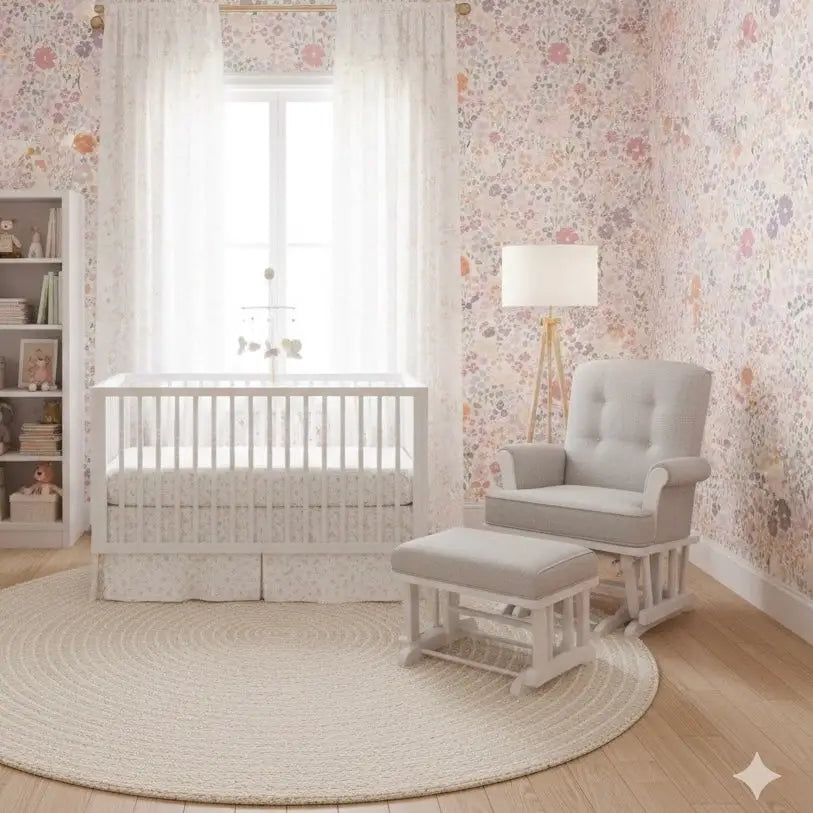 April Wallpaper - Meadow Flowers - by Antonela Fulir - Loomwell Home Goods