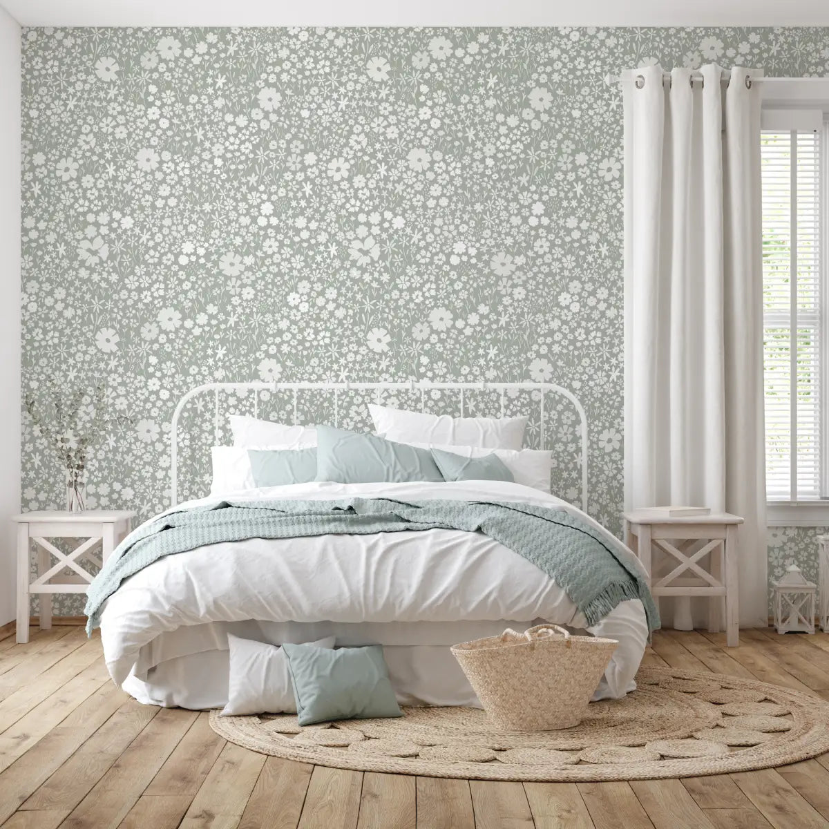 April Wallpaper - Meadow Flowers - by Antonela Fulir - Loomwell Home Goods