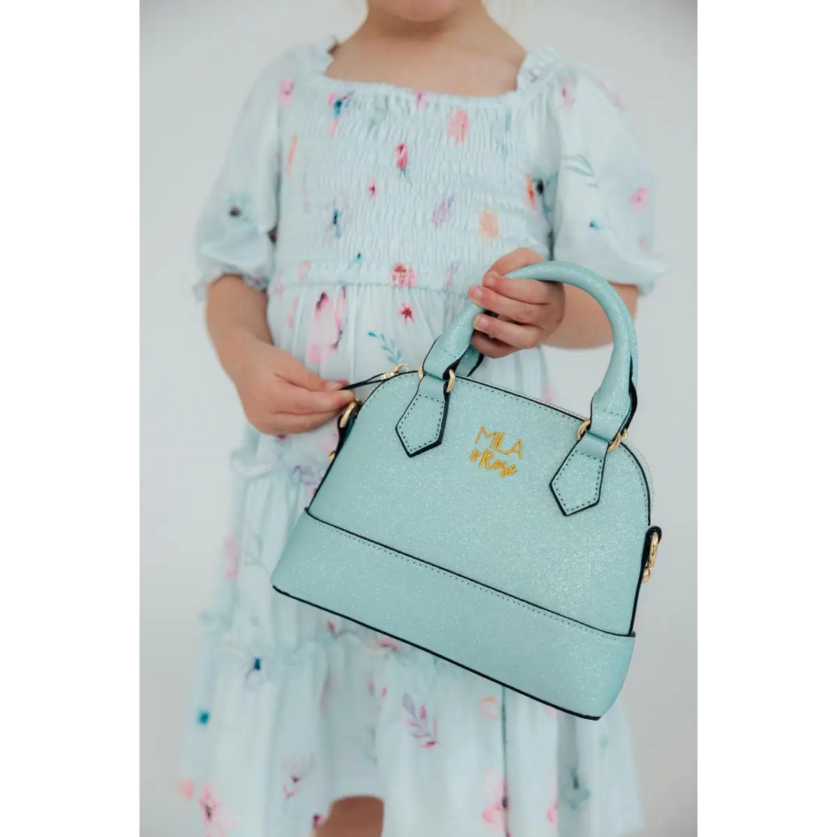 Girl’s Crossbody Purse - Aqua Glitter - Mila & Rose ®