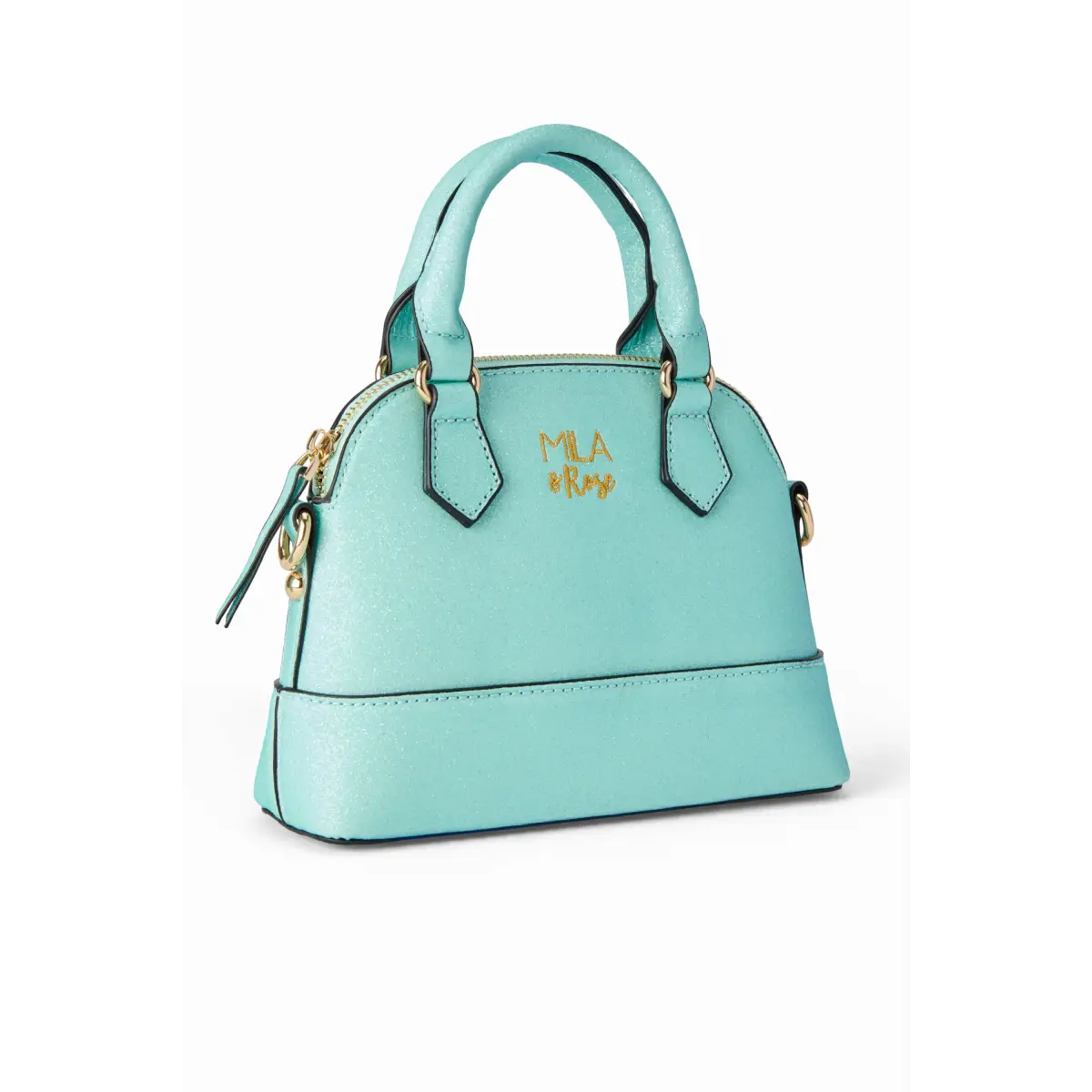 Girl’s Crossbody Purse - Aqua Glitter - Mila & Rose ®