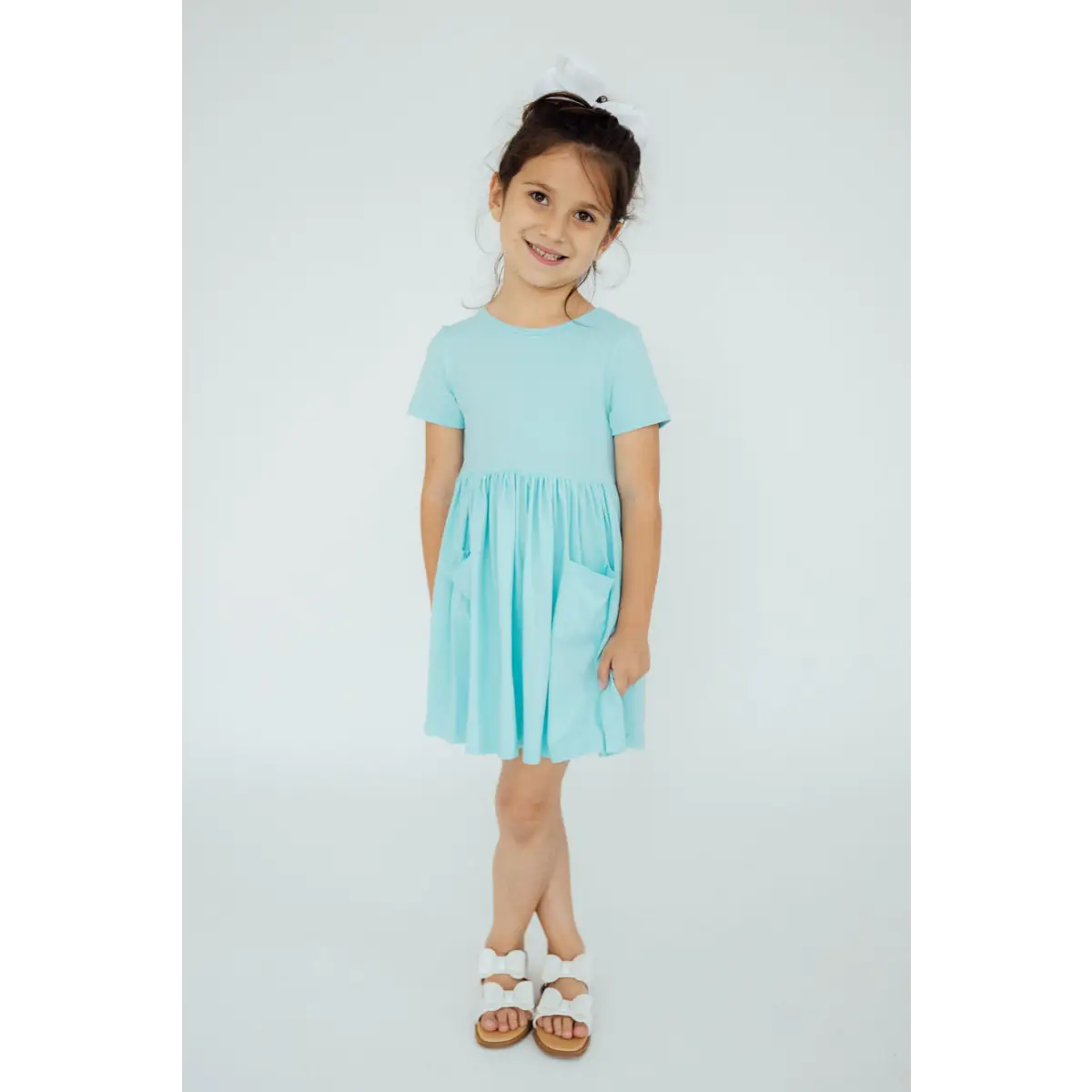 Pocket Twirl Dress - Aqua Blue - 6-12M - Mila & Rose ®