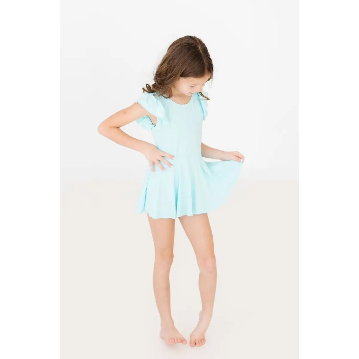 Twirl Leotard with Skirt - Aqua Blue - Mila & Rose ®