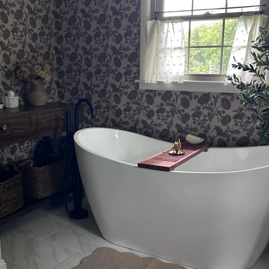 Archie Wallpaper - Flower Vines - by Taddy Mikelaites - Loomwell Home Goods