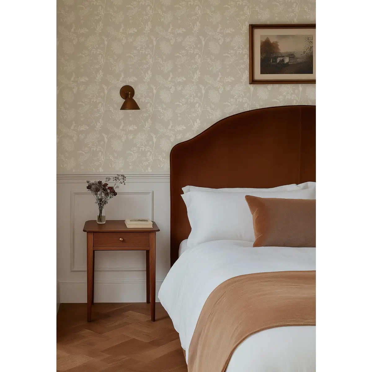 Archie Wallpaper - Flower Vines - by Taddy Mikelaites - Loomwell Home Goods