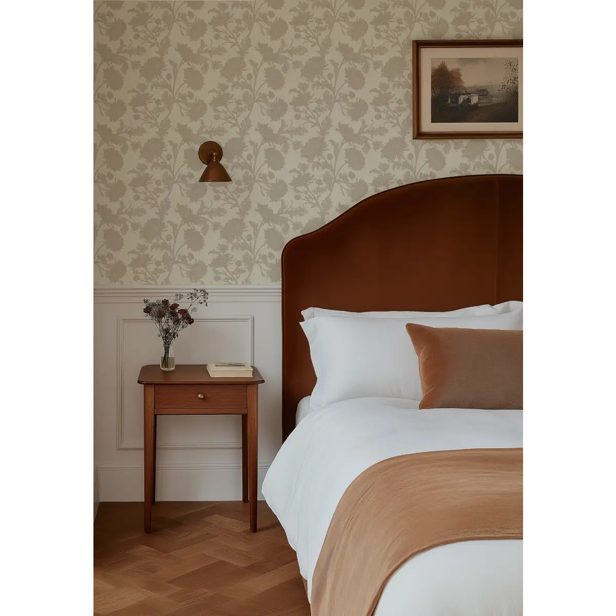 Archie Wallpaper - Flower Vines - by Taddy Mikelaites - Loomwell Home Goods