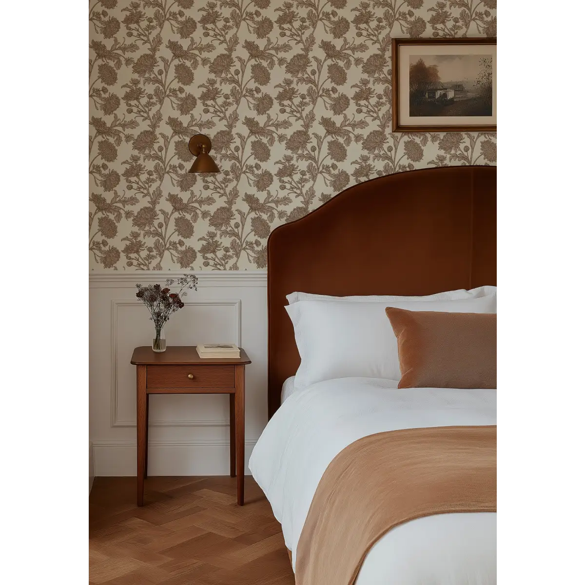 Archie Wallpaper - Flower Vines - by Taddy Mikelaites - Loomwell Home Goods