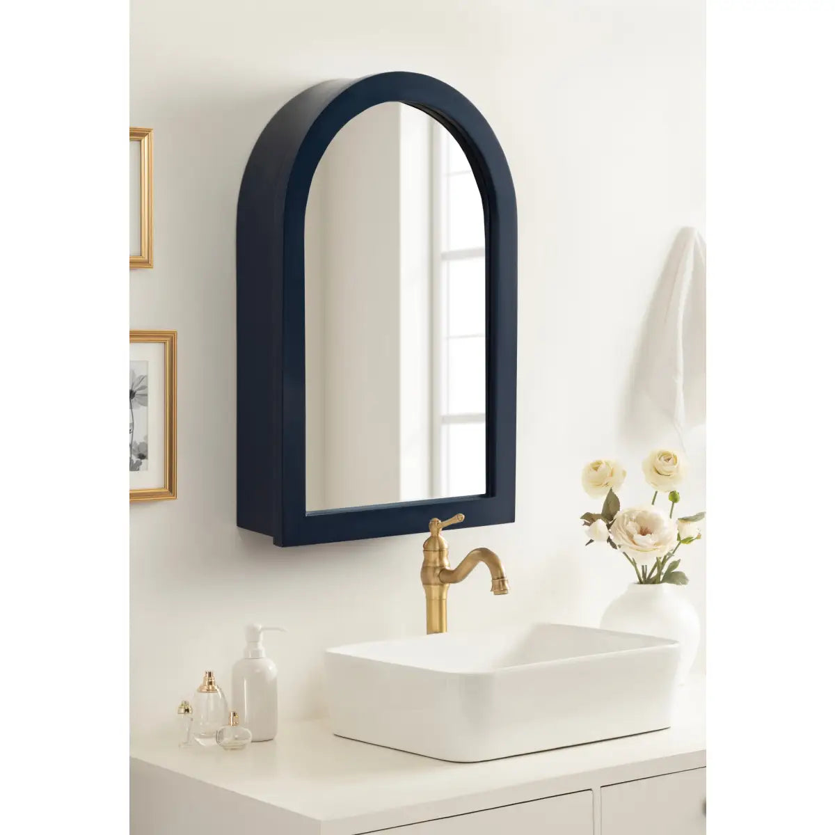 Arcott Arch Mirror Vanity Cabinet - kateandlaurel