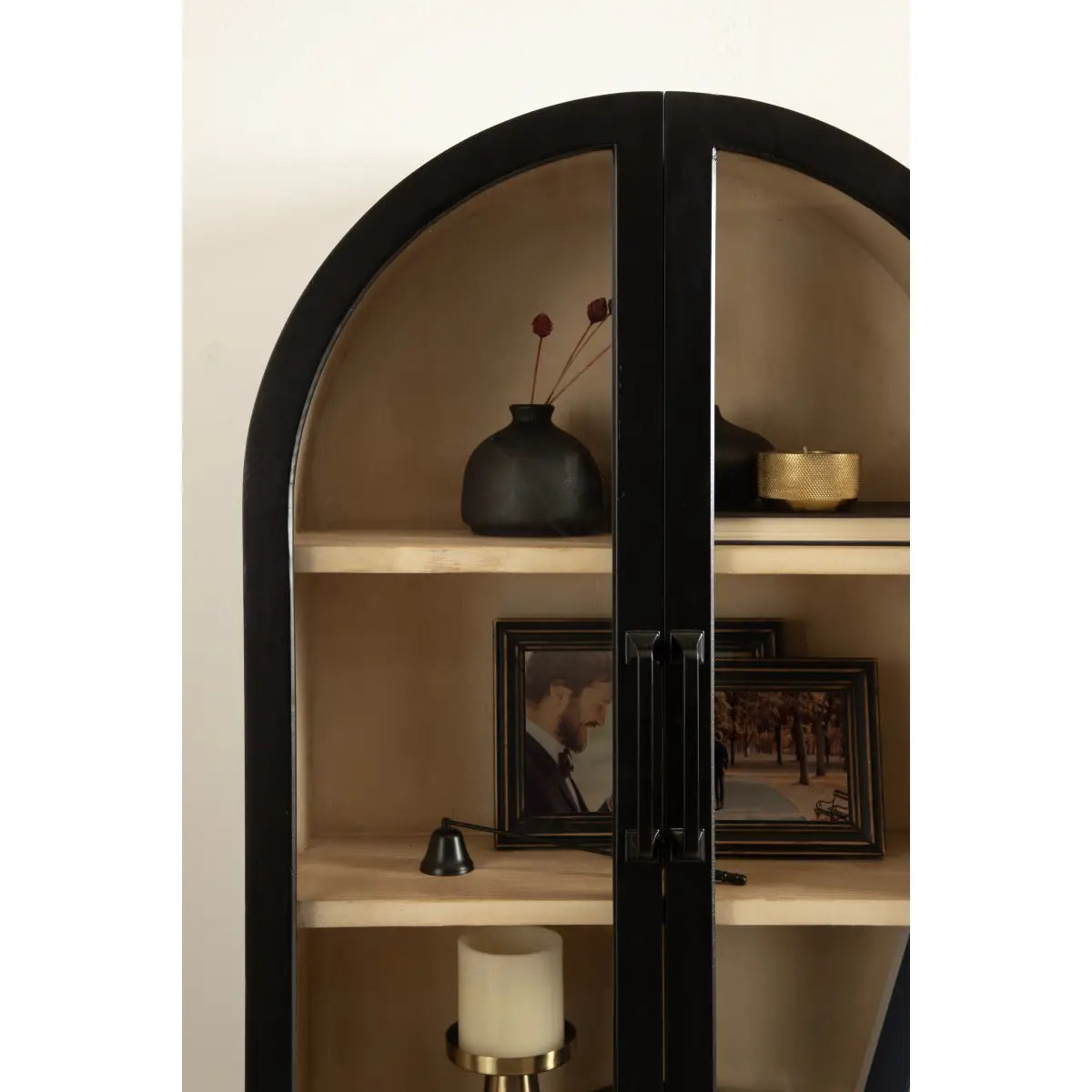 Arcott Arch Wall Cabinet with Shelves - kateandlaurel