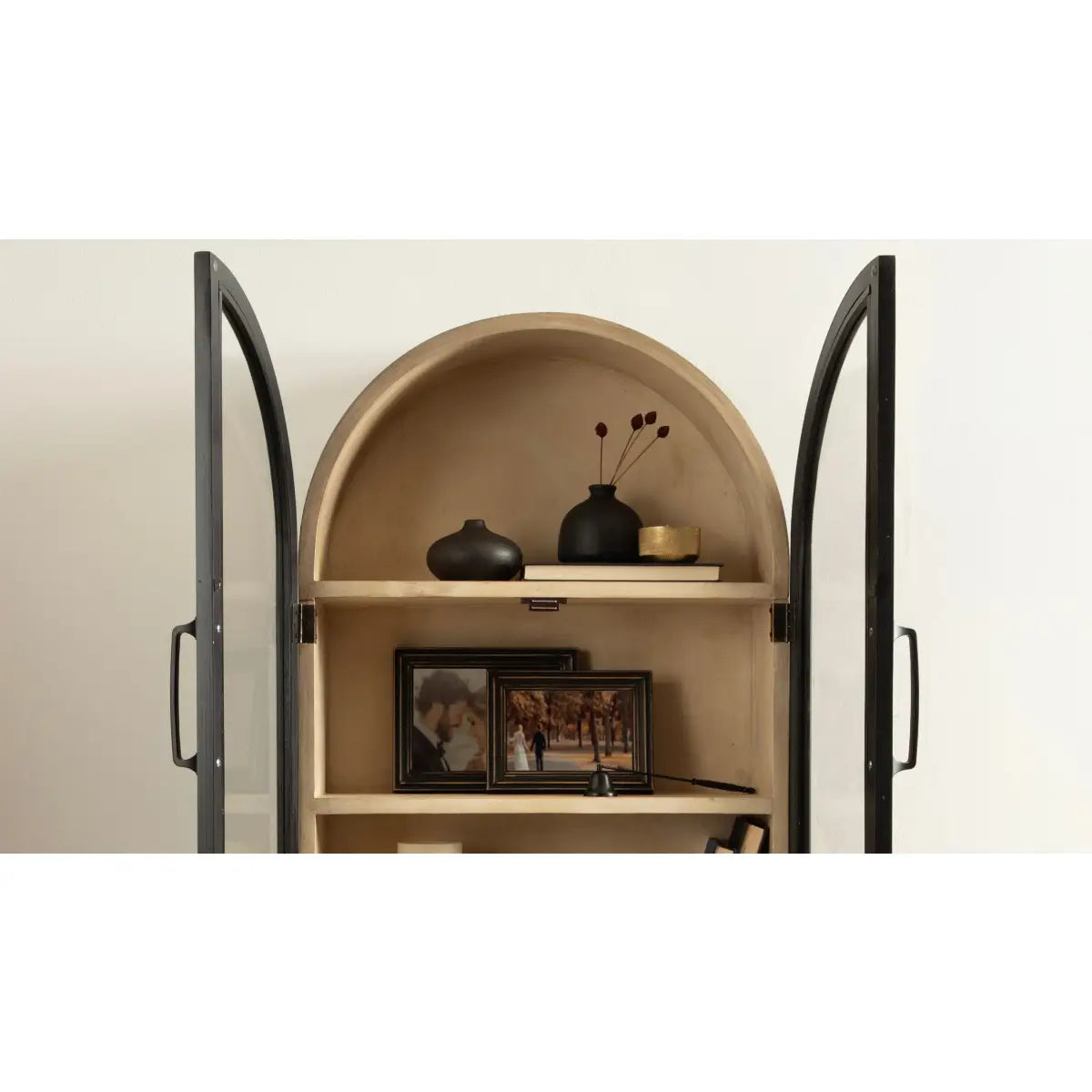 Arcott Arch Wall Cabinet with Shelves - kateandlaurel