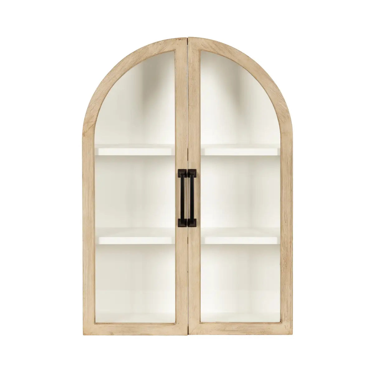 Arcott Arch Wall Cabinet with Shelves - kateandlaurel