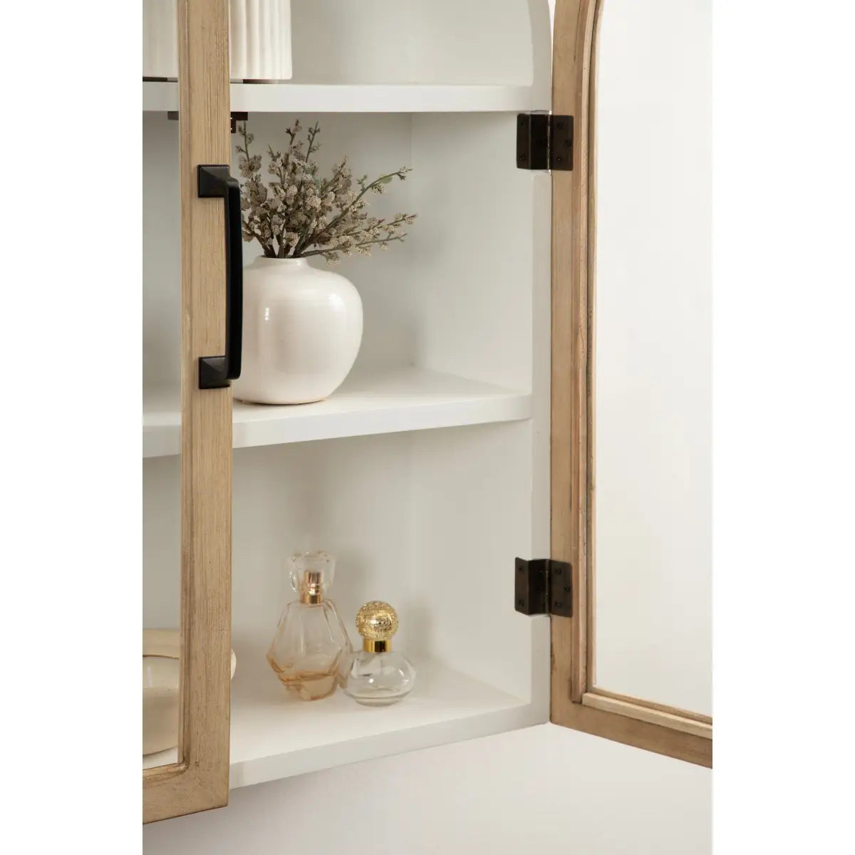 Arcott Arch Wall Cabinet with Shelves - kateandlaurel