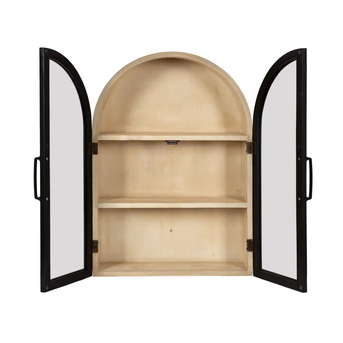 Arcott Arch Wall Cabinet with Shelves - kateandlaurel
