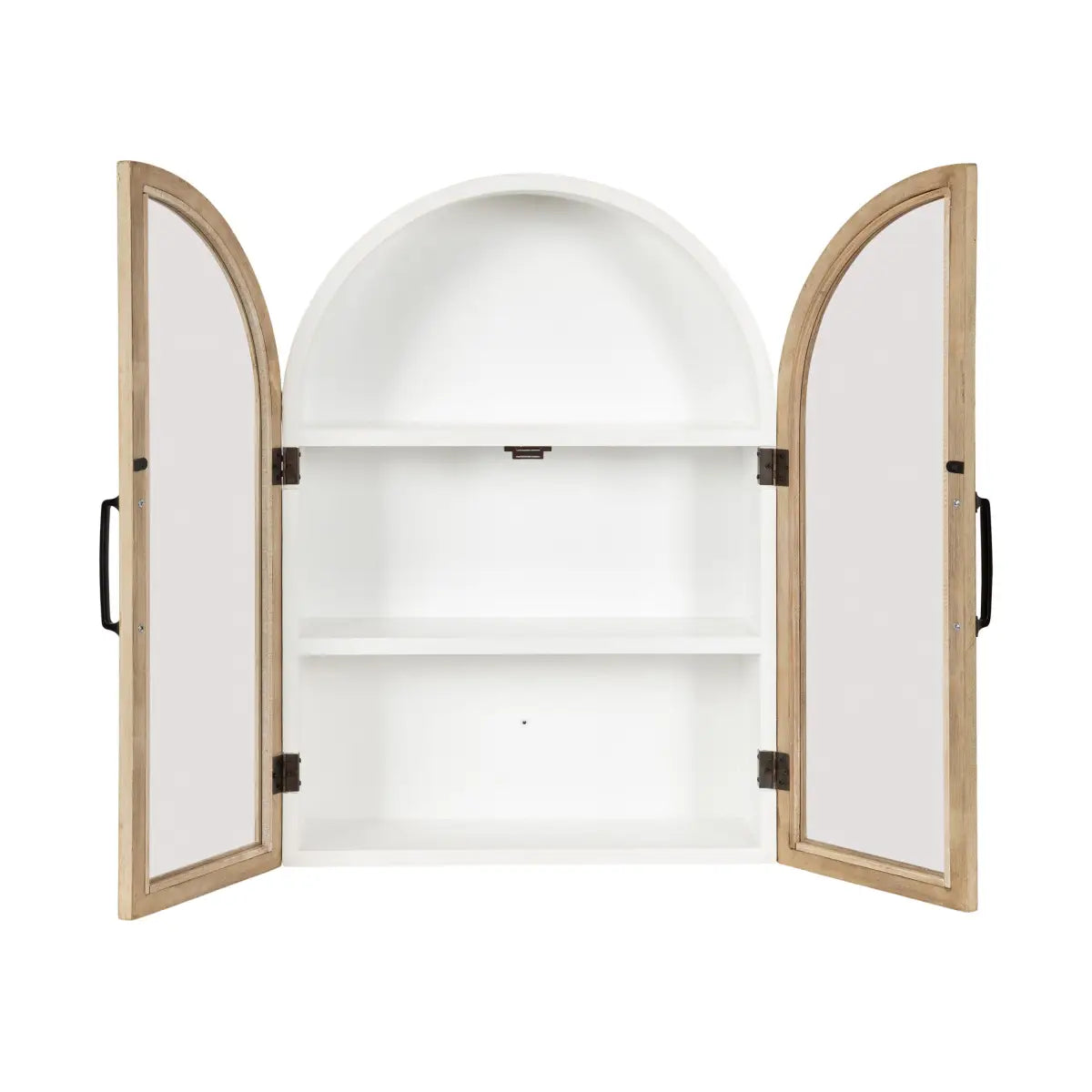 Arcott Arch Wall Cabinet with Shelves - kateandlaurel