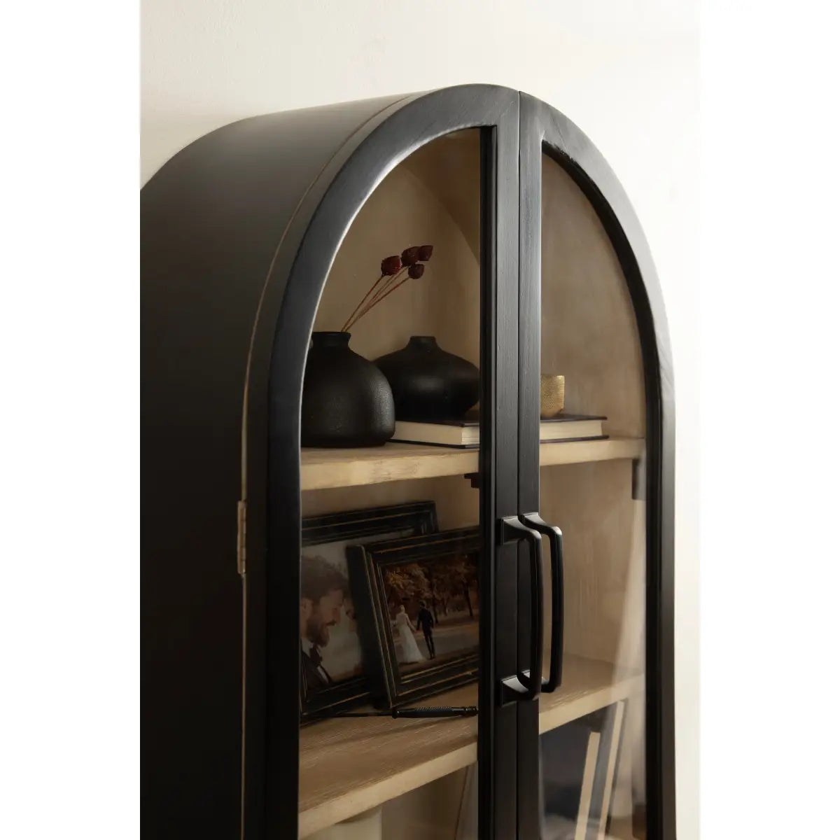 Arcott Arch Wall Cabinet with Shelves - kateandlaurel