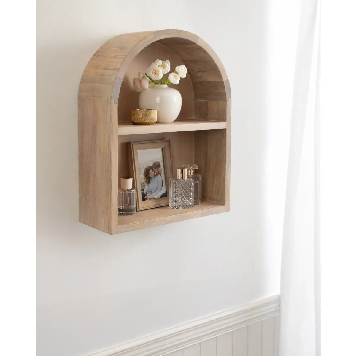 Arcott Arch Wall Shelf - Wood 4 Shelves - kateandlaurel