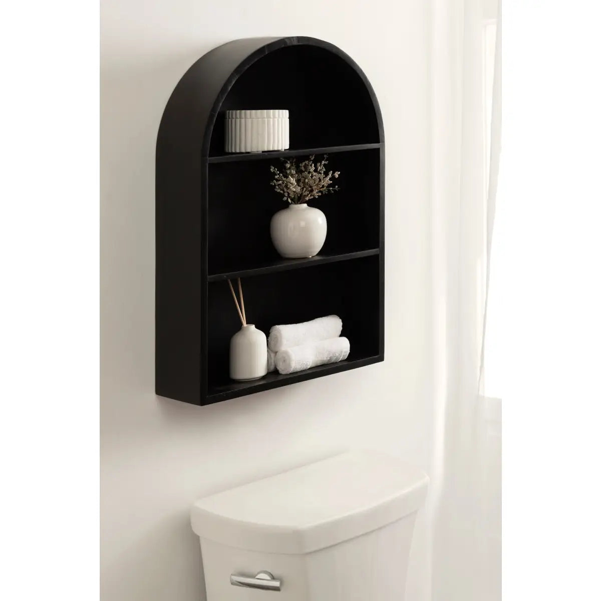 Arcott Arch Wall Shelf - Wood 4 Shelves - kateandlaurel