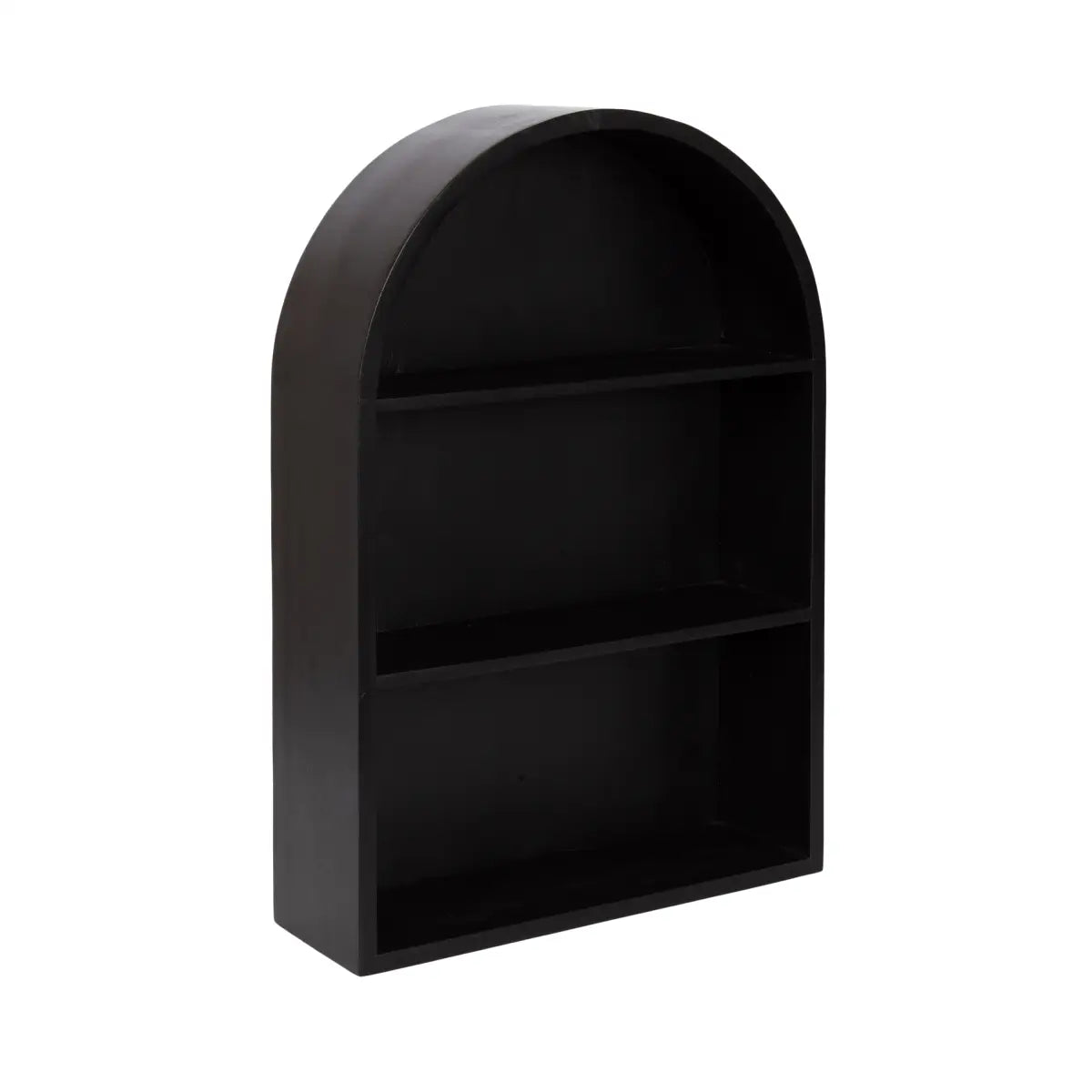 Arcott Arch Wall Shelf - Wood 4 Shelves - Black / 18x6x26 - kateandlaurel