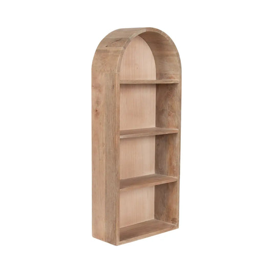 Arcott Arch Wall Shelf - Wood 4 Shelves - Natural / 14x6x33 - kateandlaurel
