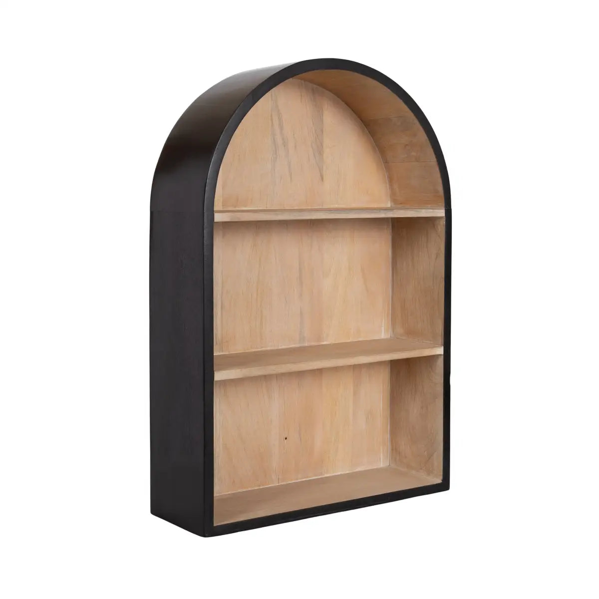 Arcott Arch Wall Shelf - Wood 4 Shelves - Natural/Black / 18x6x26 - kateandlaurel