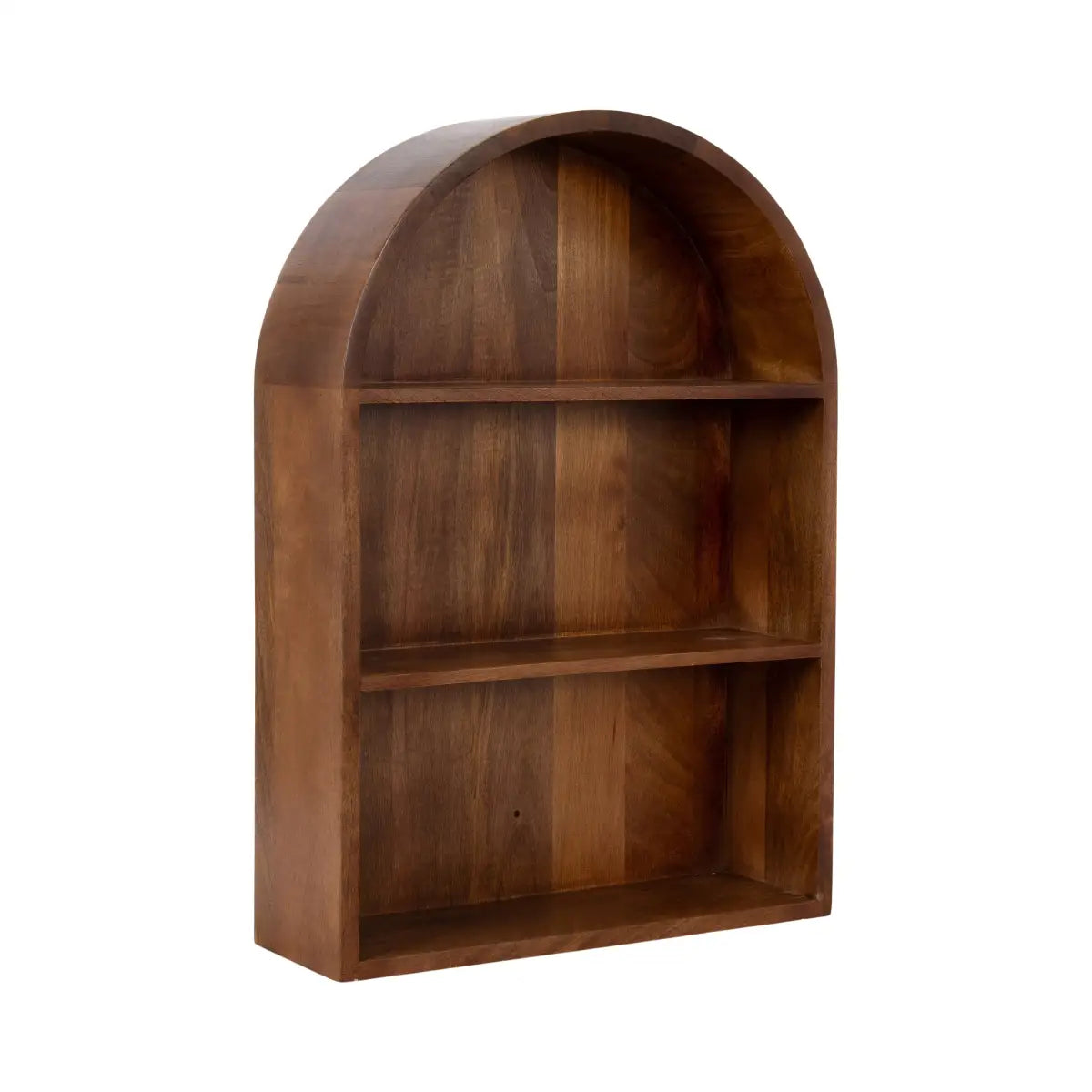 Arcott Arch Wall Shelf - Wood 4 Shelves - Walnut Brown / 18x6x26 - kateandlaurel