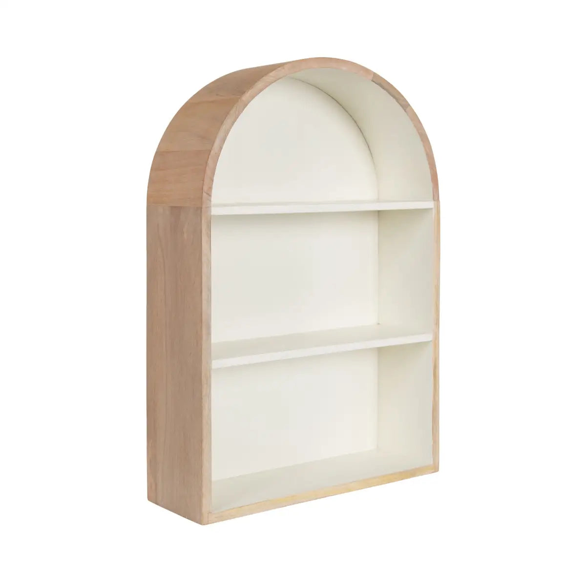 Arcott Arch Wall Shelf - Wood 4 Shelves - White/Natural / 18x6x26 - kateandlaurel